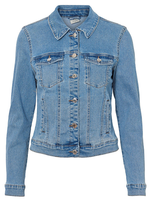 Vero Moda Dámska džínsová bunda VMHOT SOYA Regular Fit 10193085 Light Blue Denim M