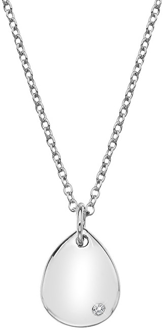 Hot Diamonds Strieborný náhrdelník s pravým diamantom Iris DP704 (retiazka, prívesok)