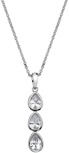 Hot Diamonds Strieborný náhrdelník s trblietavým príveskom Emozioni Acqua Amore EP038