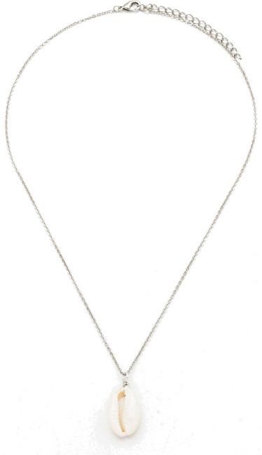 JVD Oceľový náhrdelník s mušlí SSSN0024S20BI00