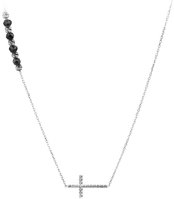 JVD Strieborný náhrdelník s Onyx SVLN0177XH2ON00