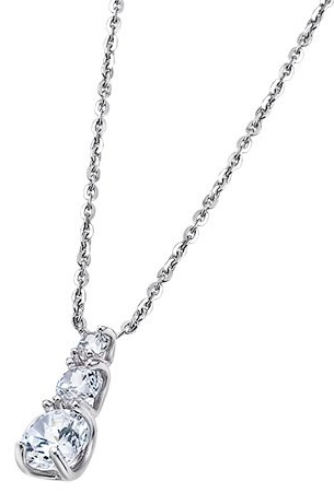 Lotus Silver Elegantný strieborný náhrdelník s čírymi zirkónmi LP1289-1   1
