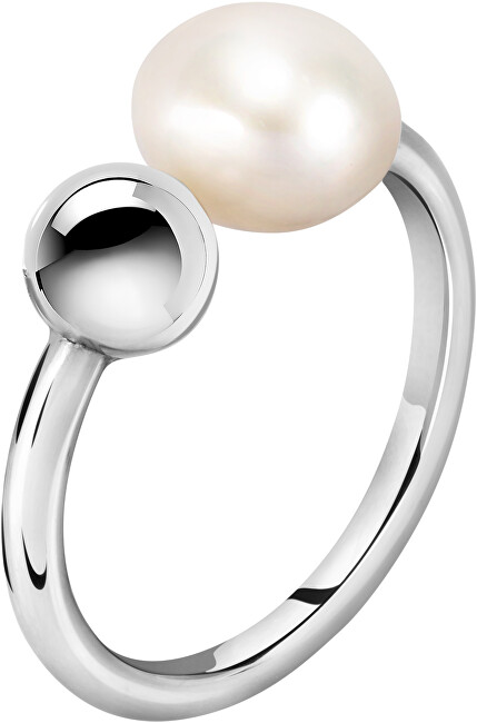Morellato Oceľový prsteň s pravou perlou Oriente SARI15 52 mm