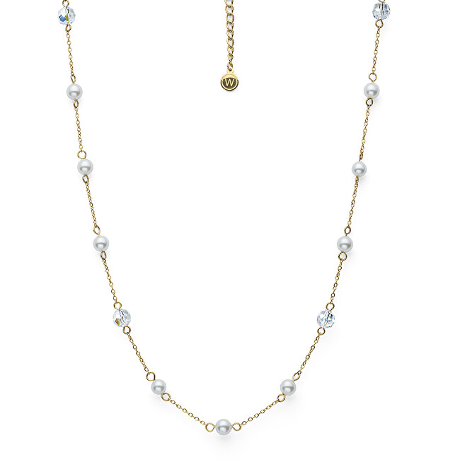 Oliver Weber Jemný pozlátený náhrdelník s perličkami Away 12257G