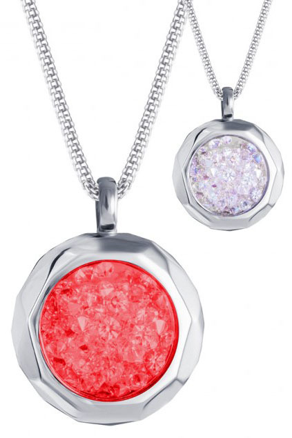 Preciosa Oceľový náhrdelník s kryštálmi Duo Colour 7313 63