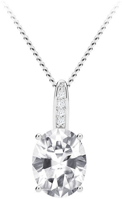 Preciosa Trblietavý strieborný náhrdelník Tasmania s kubickou zirkónia Preciosa 5322 00 (retiazka, prívesok)