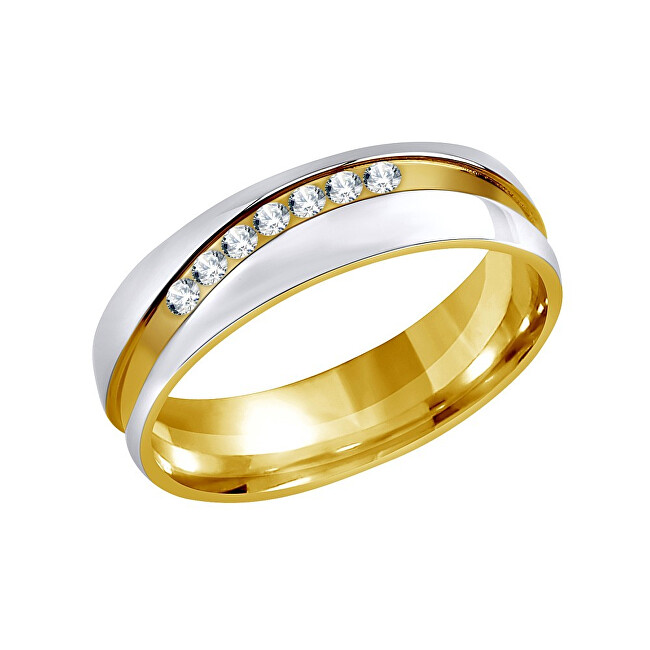 Silvego Snubný oceľový prsteň pre ženy Mariage RRC2050-Z 50 mm