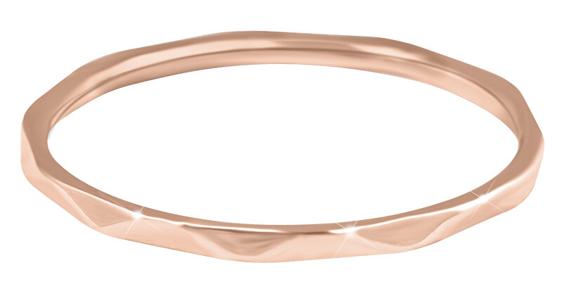 Troli Minimalistický pozlátený prsteň s jemným dizajnom Rose zlaté 52 mm