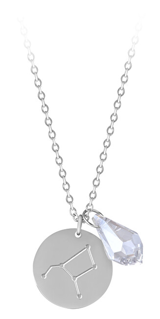 Troli Oceľový náhrdelník Váhy sa zirkónom (retiazka, 2x prívesok)