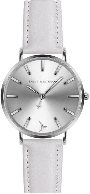 Emily Westwood Gorgona White Leather Strap Watch ECA-B018S