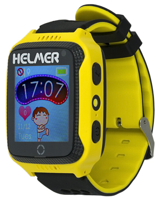 Helmer Smart dotykové hodinky s GPS lokátorom a fotoaparátom - LK 707 žlté