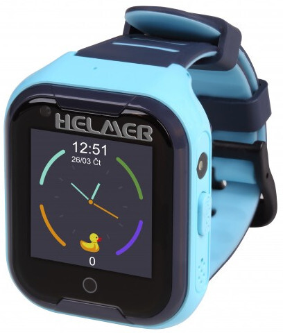 Helmer LK 709 4G modré - detské hodinky s GPS lokátorem, videohovorem, vodotesné