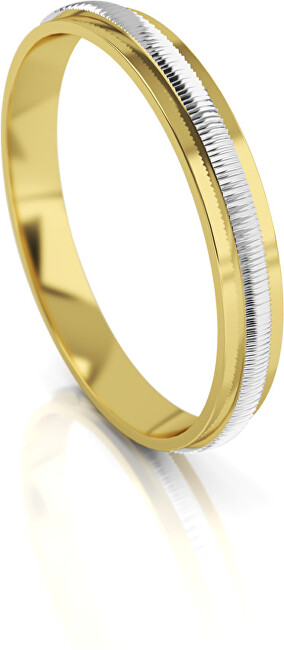 Art Diamond Pánsky bicolor snubný prsteň zo zlata AUG328 62 mm