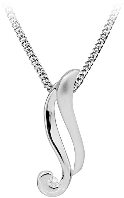 Art Diamond Strieborný náhrdelník s diamantom DAGS799   50
