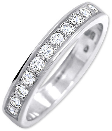 Brilio Silver Strieborný prsteň s kryštálmi 426 001 00299 04 56 mm