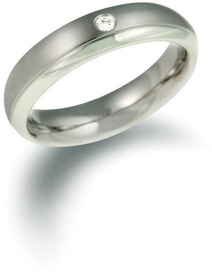 Boccia Titanium Titánový snubný prsteň s diamantom 0130-11 50 mm