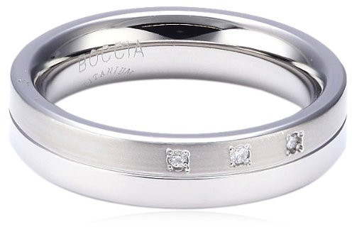 Boccia Titanium Titánový snubný prsteň s diamantmi 0129-03 48 mm