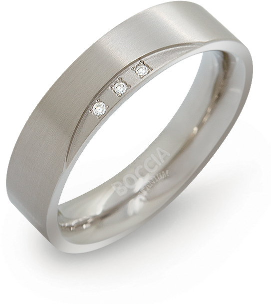 Boccia Titanium Titánový snubný prsteň s diamantmi 0138-02 56 mm