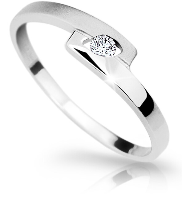 Cutie Diamonds Elegantný prsteň z bieleho zlata s briliantom DZ6725-1284-00-X-2 48 mm