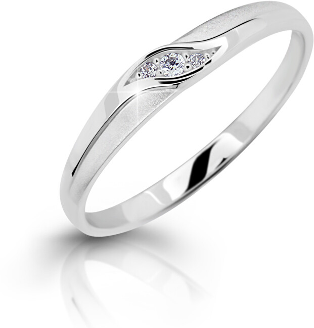 Cutie Diamonds Elegantný prsteň z bieleho zlata s briliantmi DZ6815-2844-00-X-2 48 mm