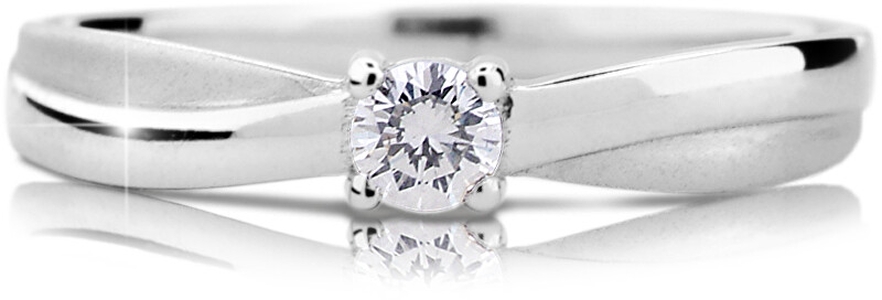 Cutie Diamonds Luxusné zásnubný prsteň z bieleho zlata s briliantom DZ6817-1906-00-X-2 48 mm