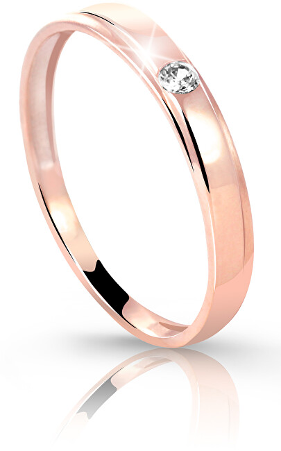 Cutie Diamonds Prsteň z ružového zlata s briliantom DZ6707-1617-00-X-4 48 mm