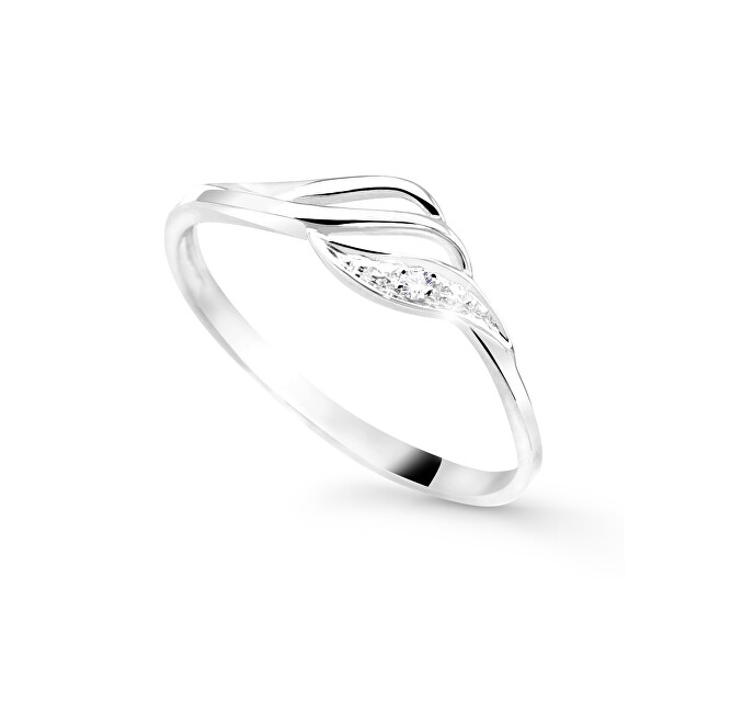 Cutie Diamonds Pôvabný prsteň z bieleho zlata s briliantom DZ8023-00-X-2 48 mm