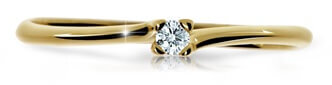 Cutie Diamonds Trblietavý prsteň zo žltého zlata s briliantom DZ6733-2948-00-X-1 49 mm