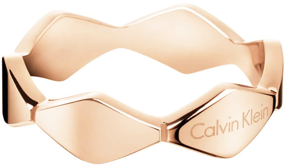 Calvin Klein Ružovo zlatý prsteň Snake KJ5DPR1001 55 mm