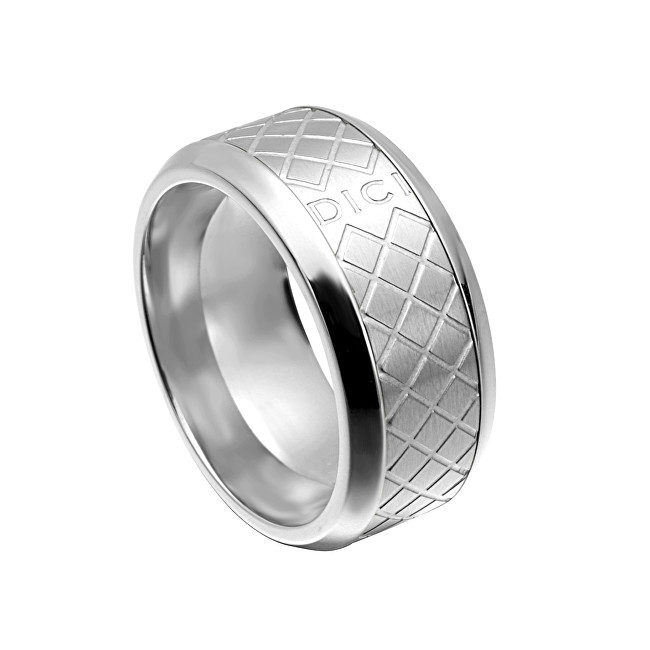 Dici Milano Vzorovaný prsteň z ocele DCRG5015010 60 mm