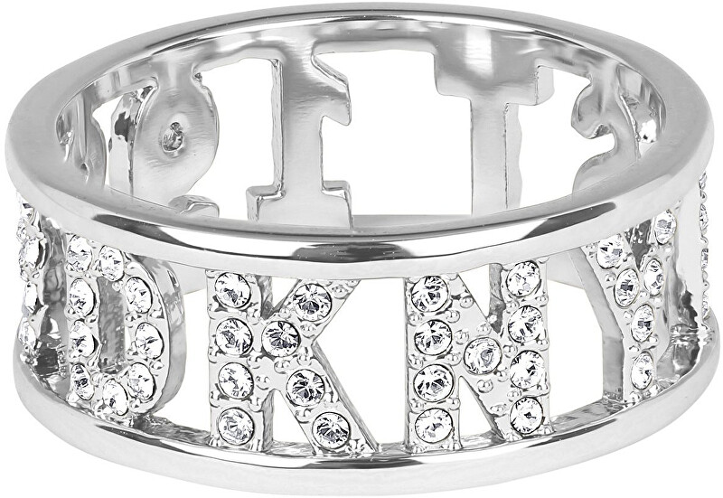 DKNY Trblietavý prsteň s logom New York 5547969 52 mm