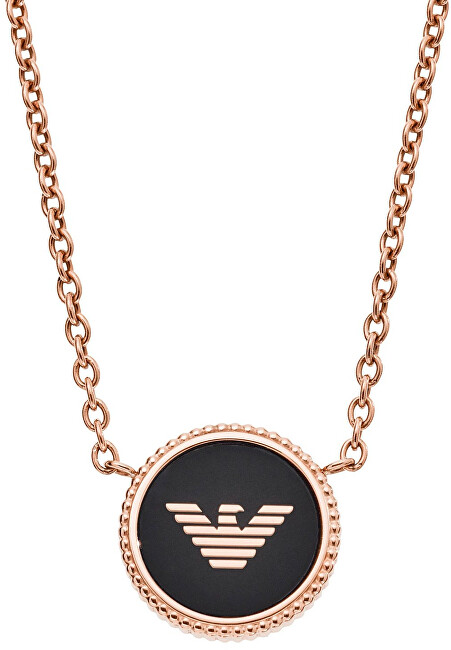 Emporio Armani Bronzový náhrdelník s logom EGS2533221