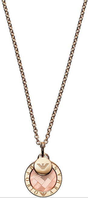 Emporio Armani Luxusné bronzový náhrdelník s príveskami EG3375221