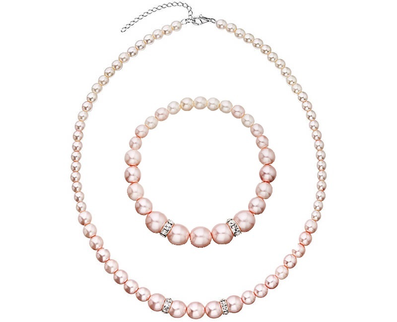 Evolution Group Zvýhodnená sada Rosaline Pearls (náramok, náhrdelník)