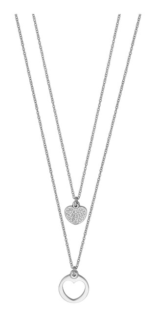 Esprit Dvojitý oceľový náhrdelník s príveskami Laná ESNL01432142