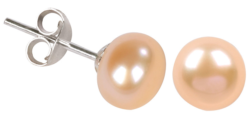 JwL Luxury Pearls Náušnice z pravých lososových perál JL0027