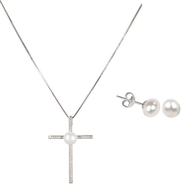 JwL Luxury Pearls Zvýhodnená perlová súprava šperkov JL0026 a JL0455