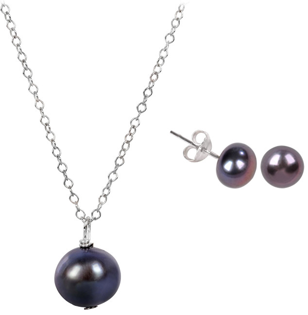 JwL Luxury Pearls Zvýhodnená perlová súprava šperkov Jl0028 a JL0086 (náušnice, náhrdelník)