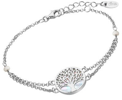 Lotus Silver Elegantný strieborný náramok Strom života s perleťou LP1678-2   1
