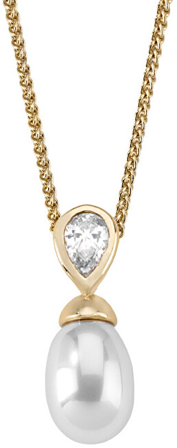 Majorica Strieborný náhrdelník s perlou a kamienkom 12268.01.1.000.010.1 (retiazka, prívesok)