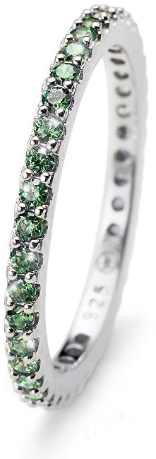Oliver Weber Strieborný prsteň so zelenými kryštálmi Jolie 63225R GRE XL (60 - 63 mm)