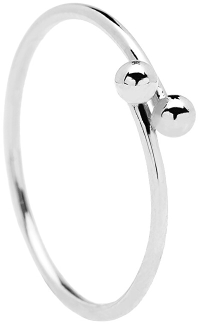 PDPAOLA Strieborný minimalistický prsteň AURA Silver AN02-128 50 mm