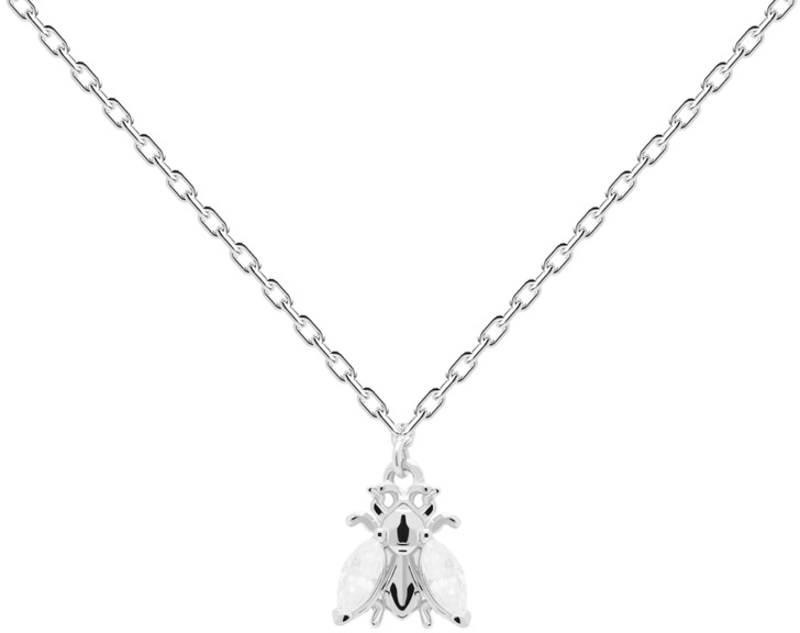 PDPAOLA Strieborný náhrdelník s včelkou BUZZ Silver CO02-233-U