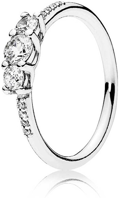Pandora Trblietavý strieborný prsteň 196242CZ 50 mm