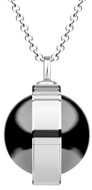 Preciosa Unikátny strieborný náhrdelník Singularis Hematit 6116 48 (retiazka, prívesok)