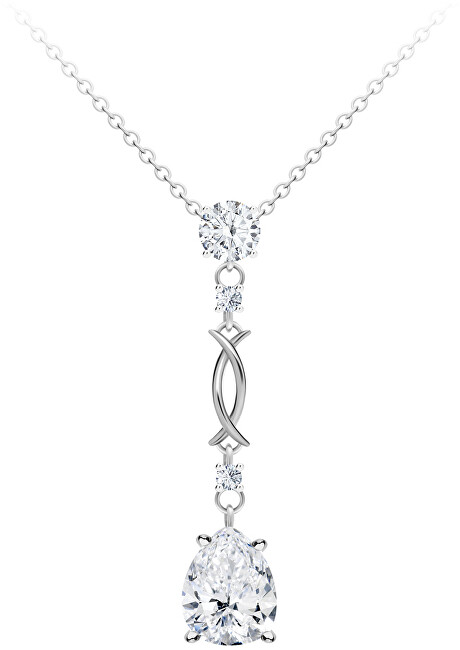 Preciosa Úžasný strieborný náhrdelník Mongona s kubickou zirkónia Preciosa 5324 00