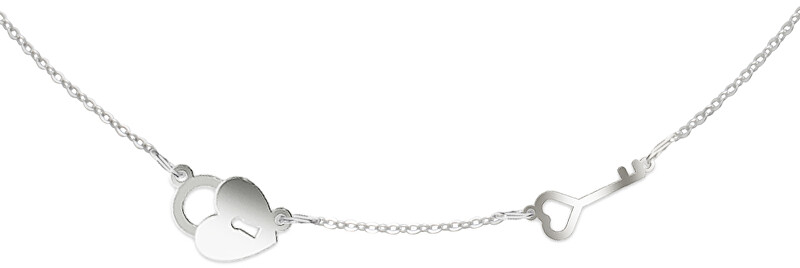 Praqia Jewellery Zamilovaný strieborný náhrdelník Zoe N6320
