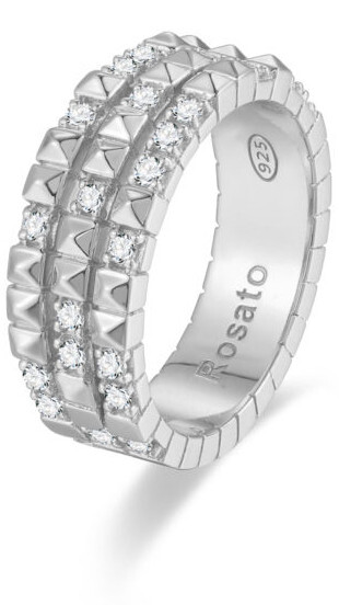 Rosato Originálne strieborný prsteň so zirkónmi cubic RZA015 52 mm