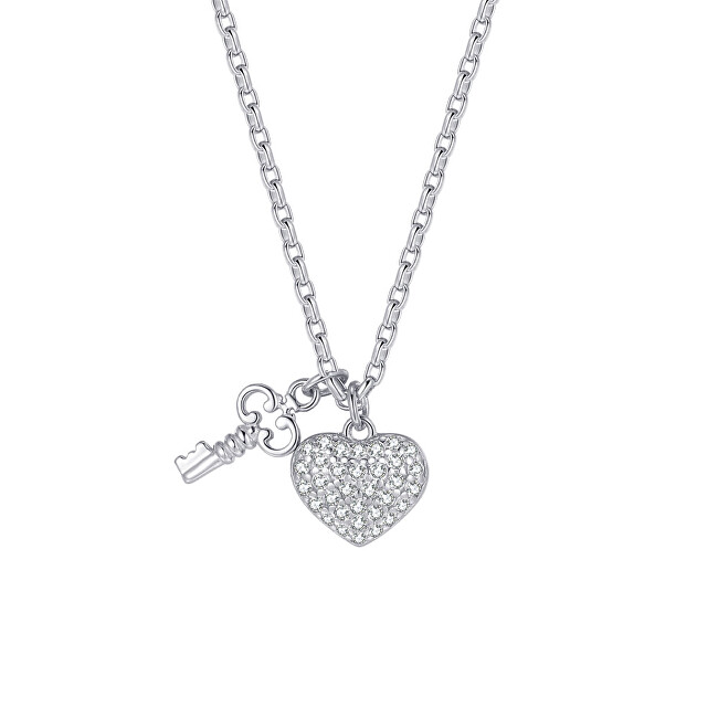 Rosato Zamilovaný strieborný náhrdelník Storie RZC044 (retiazka, prívesky)
