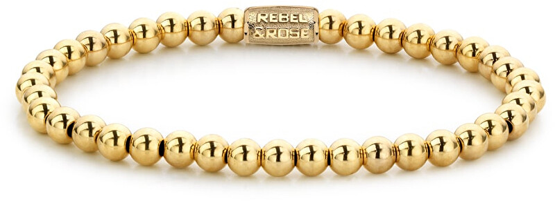 Rebel&Rose Zlatý obrúbený náramok Yellow Gold Only RR-40038-G 15 cm - XS